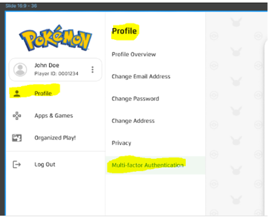 Perfil de la cuenta del Club de Entrenadores Pokémon
